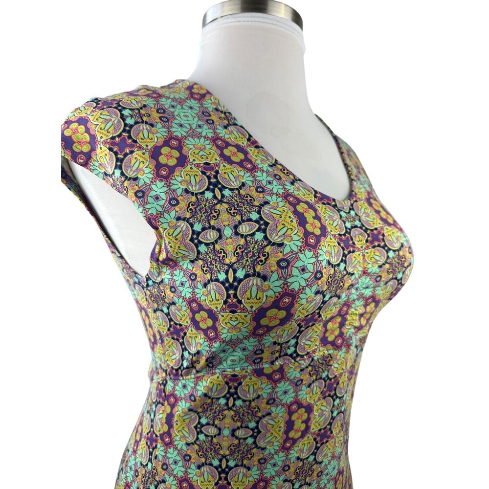Title Nine Diamalete Shirt Dress Medium Printed V Neck Geometric Golf Summer - Picture 4 of 14